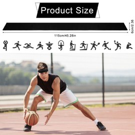 TNSLAND Pack of 2 Headbands for Men Women, Hair Band Men, Sweatband Forehead, Hair Band Sport, Headband Men's Sports, Bandana Black for Running Tennis Fitness Antiperspirant