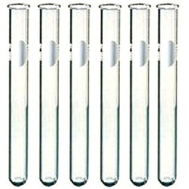 Karter Scientific 6 Pack - 16x150mm Pyrex Glass Test Tubes Rim & Marking Spot