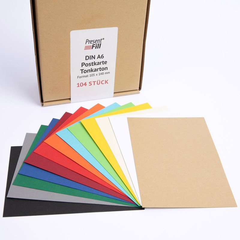 PresentFill® - Blank Postcards Coloured Card Ruby Red Paper Card