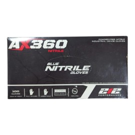 AX360 Nitrile 212 Performance Disposable 5mil Blue Nitrile Gloves, lG (100 Count) NTG-03-010