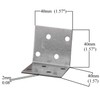 12x Corner Braces Brackets Plates, Heavy Duty Wooden Angle, Metal