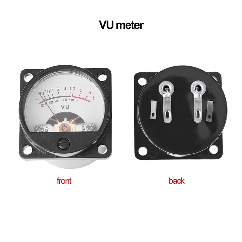 2 Pcs VU Meter Warm Backlight Recording Audio Level Amplifier