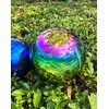 Gazing Ball for Garden Decor - 8-Inch Hollow Metal Sphere