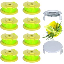 Replacement Trimmer String Set for Ryobi One Plus+, AC80RL3 Twisted String Trimmer Line, AC14HCA Cover Cap Compatible with Ryobi 18V, 24V, and 40V String Trimmers.