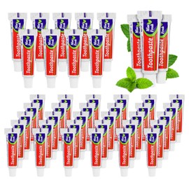 HOIQIRY 200 Tubes Extra Small Travel Size Toothpast Bulk,Mini 0.176 oz/5 Grams Small Disposable Toothpaste Mint Single Use Mini Bulk Toothpaste Travel Size for Hotel,Camping,Homeless,Charity,Guests