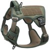 DNALLRINO Tactical Dog Harness for Medium Large Dogs, Green Dog