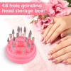 Nail Art Base Organizador Para Puntas Drill Pulidor Uñas 48