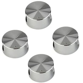 FUNNTY metal gas stove knobs, 4 Pack 6mm Zinc Alloy Control Knob Oven Switch Universal Silver Gas Stove Control Knobs for Oven Cooktop Gas Stove