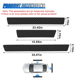 GAOLAOSY Car Door Sill Protector, Carbon Fiber Anti-Scratch Automotive Doors Edge Guards, Waterpoor Car Door Threshold Protection Auto Decoration Sticker, Universal Vehicle Interior Accessories (5PCS)