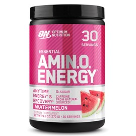 Optimum Nutrition Amino Energy - Polvo energtico para antes del entrenamiento con t verde, BCAA, aminocidos, extracto de caf verde, sabor sanda, 30...