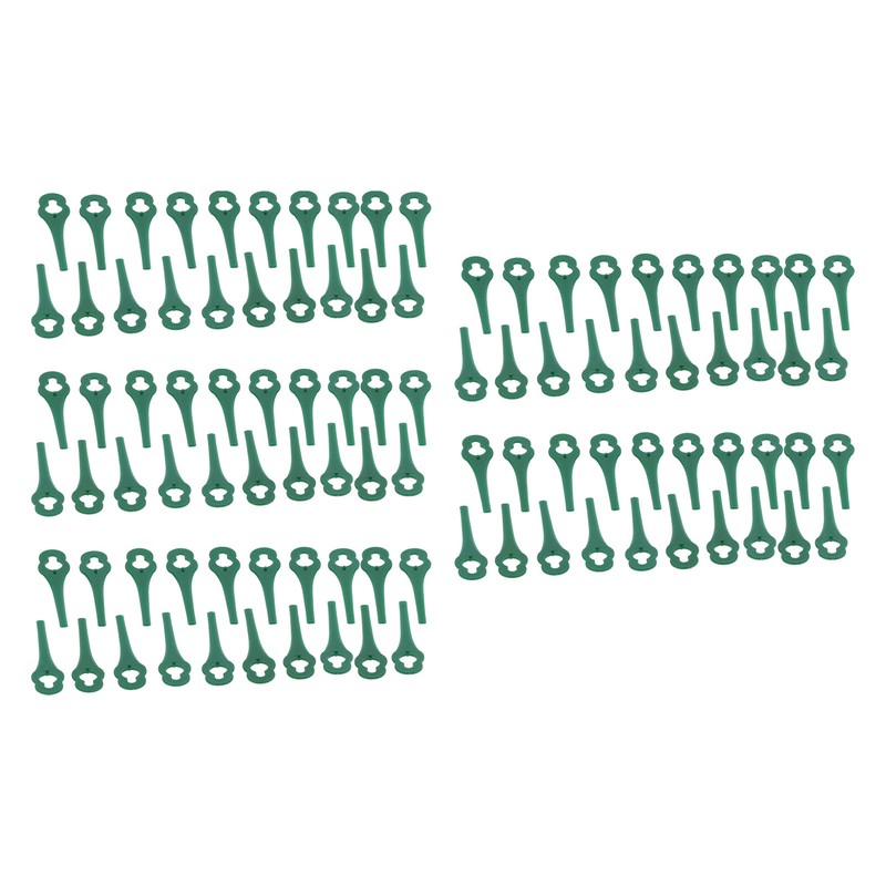 100pcs Plastic Grass Trimmer Blades Lawn Mower Replacement Cutting Blades