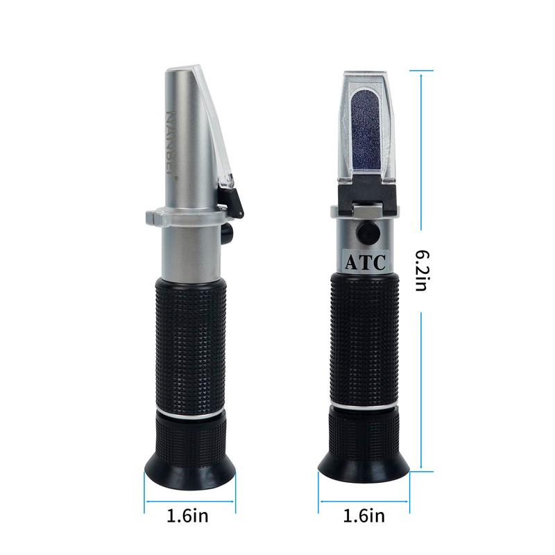NANBEI 4-in-1 Antifreeze Coolant Refractometer,（Copper ）CNC Machine coolant Refractometer for
