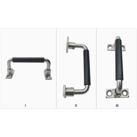 YTKNUT 304 Stainless Steel Foldable Cabinet Drawer 90 Degree Folding Pull Handle with Rubber 10cm Hole Center Length 1 Pack