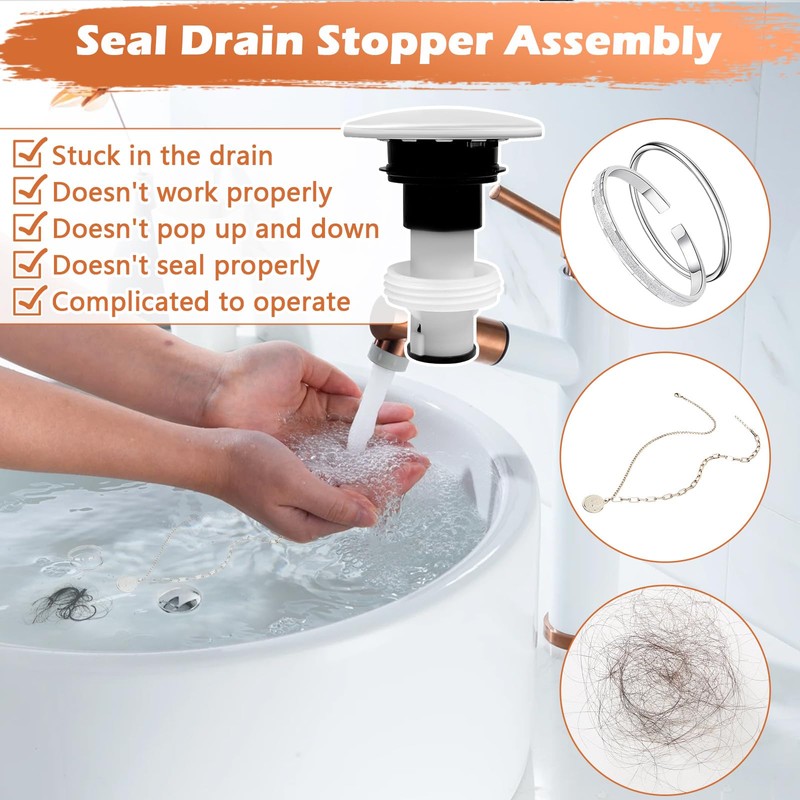 972098A Drain Stopper Polished Chrome Sink Stopper, Drain Sink Plug