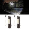 4Pcs Retractable Flashlight COB LED Zoom Flashlight Rechargeable Strong Light