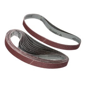 Kozelo 12pcs Sanding Belts 15mm x 457 120 Grit Sandpaper Belt Strips for Sanding Paper Wood Painting Sanding Metal Polishing