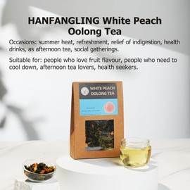 HANFANGLING Classic Tea Series Gift Box, Three Kinds Of Loose Leaf Tea, White Peach Oolong Tea, Jasmine Green Tea, Strawberry Black Tea,WT(3 * 50g)