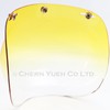 Yellow Gradient Wide Bubble Shield for Jet Helmets