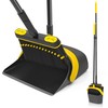 JEHONN Broom and Dust Pan, 54.3 inches Long Handle Swivel