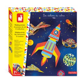 Janod - Multiactivity Box with 13 Heaven Adventure Achievements - Les Ateliers du Calme - Creative Set for Children - Fine Motor Skills and Concentration - from 7 Years - J07876
