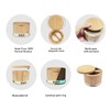ThougrLyh Salt Box Bamboo Salt Container with Swivel Lid with