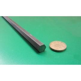 Unbranded 12L14 Carbon Steel Hex Rod 7/16" Hex x 6 Foot Length