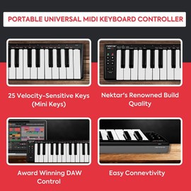 Nektar SE25 | USB MIDI Controller Keyboard with Nektar DAW Integration Black