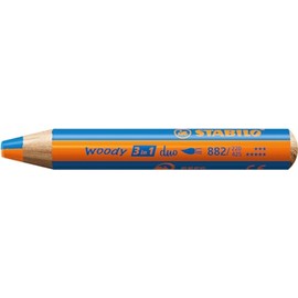 STABILO woody 3 en 1 duo - Estuche con 6 colores bitono y sacapuntas