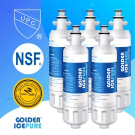 GOLDEN ICEPURE Fit For LG LT700P ADQ36006101 KENMORE 469690 Water Filter 5 Pack