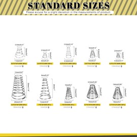 Mardatt 123Pcs 10 Sizes Stainless Steel Conical Spring Compression Springs Set, Tower Taper Springs Conical Cone Compression Small Spring Taper Pressure Return Spring for Home Repair