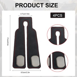 SJDOFU Car Seat Organizer Hooks, 4PCS Car Seat Back Double Hook, Car Seat Organizer Hooks Car Headrest Hook Car Hanger Storage for Bags Purses Handbags (Black)