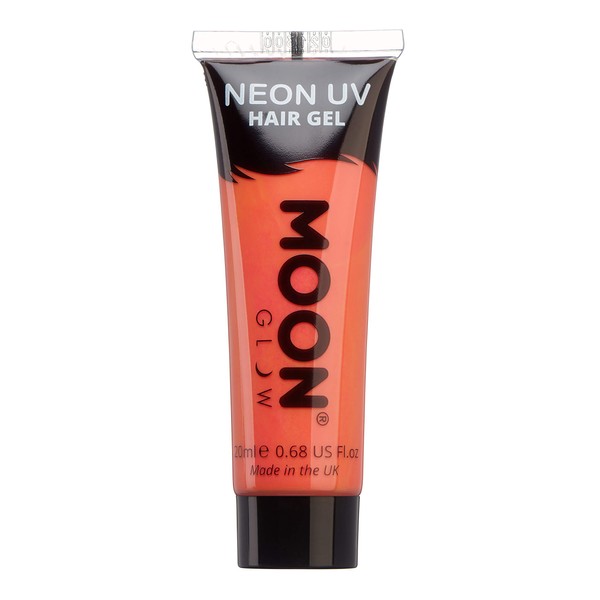 Moon Glow, Neon-UV-Haargel Temporäre auswaschbare Haarfarbe, Spike und Leuchten! (Intensives Rot, 20 ml (1er Pack))