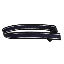 Myself Belts - Navy/Black Webbing Print Easy Velcro Belt For Toddlers/Kids