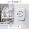 FullHouse Wireless Doorbell Kit Waterproof, Distinguish Front and Back Door