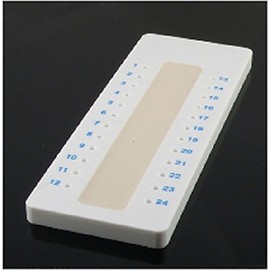 Globe Scientific 51601 Capillary Tube Holding Tray with Sigillum Wax Sealant, 24-Place, Pack of 10