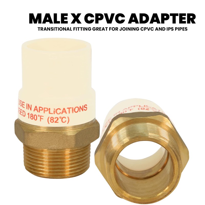 Supply Giant CSDQN336 Male x CPVC Adapter Transition Pipe Fitting