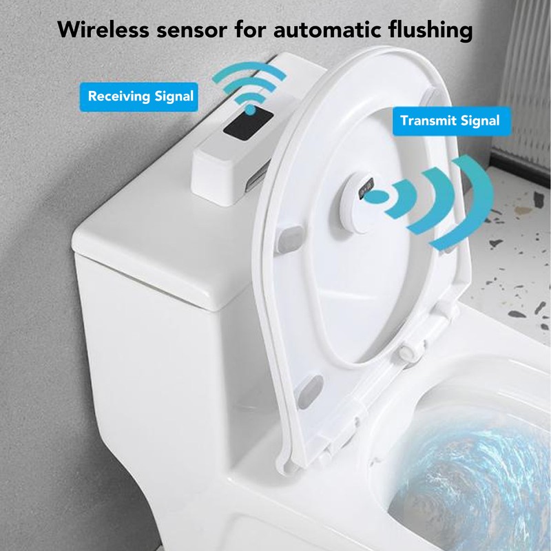 Touchless Toilet Flush Kit Automatic Toilet Flusher External Infrared Sensor