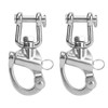 2PCS Snap Shackle 316 Stainless Steel Quick Release High Strength