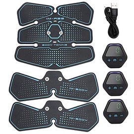 EMS Abdominal Muscle Trainer,Estimulador Muscular Abdominales,Equipo De Entrenamiento Muscular Para Perder Pesocon 10 Modos, 20 De Fuerza,Para Abdomen,Cintura,Brazos,Hombros,Espalda,Muslos