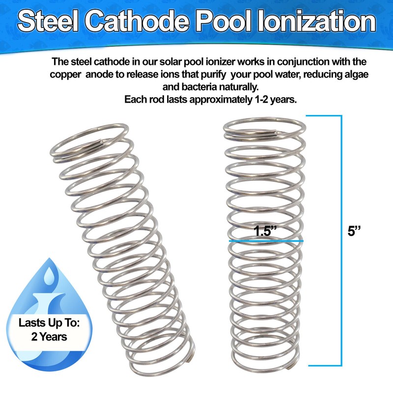 Solar Pool Ionizer w Copper & Steel Anode - Pool