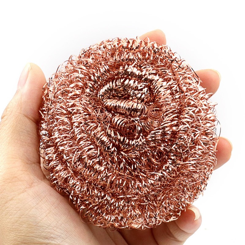 Recyclable Wire Metal Copper Scourer Pads 3 Pack - Spiral