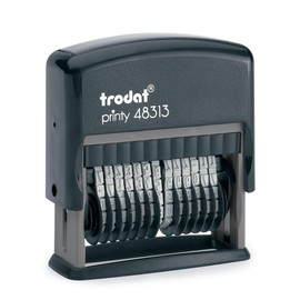 Trodat .125" x 1.3" 13-Digit Self-Inking Numberer Rubber Stamp - Non Customizable (Black)
