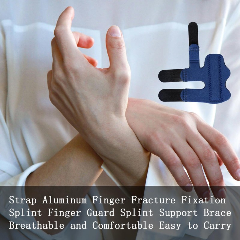 Thyonta 2 PCS Sprained Finger Fixation Strap Aluminum Finger Fracture