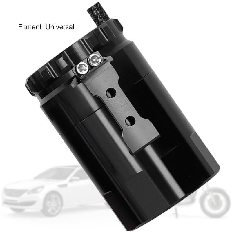 Universal Auto Oil Catch Can Breather Reservoir with Mounting Parts
