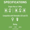 Legrand - Pass & Seymour Wide Slide Series CFL/LED/Incandescent Single