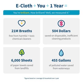 E-Cloth Microfiber Bathroom Cleaning Pack, Bathroom Cleaning Cloth & Polishing Cloth, 2 Cloth Set