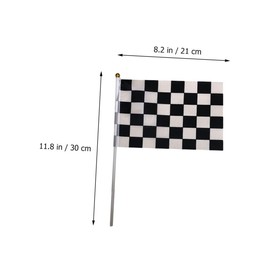 Abaodam 25pcs Small Checkered Racing Flags Handheld Race Car Decor for Theme Parties Sports Events and Photoshoots Lightweight Durable for Cheering and Starting Signals