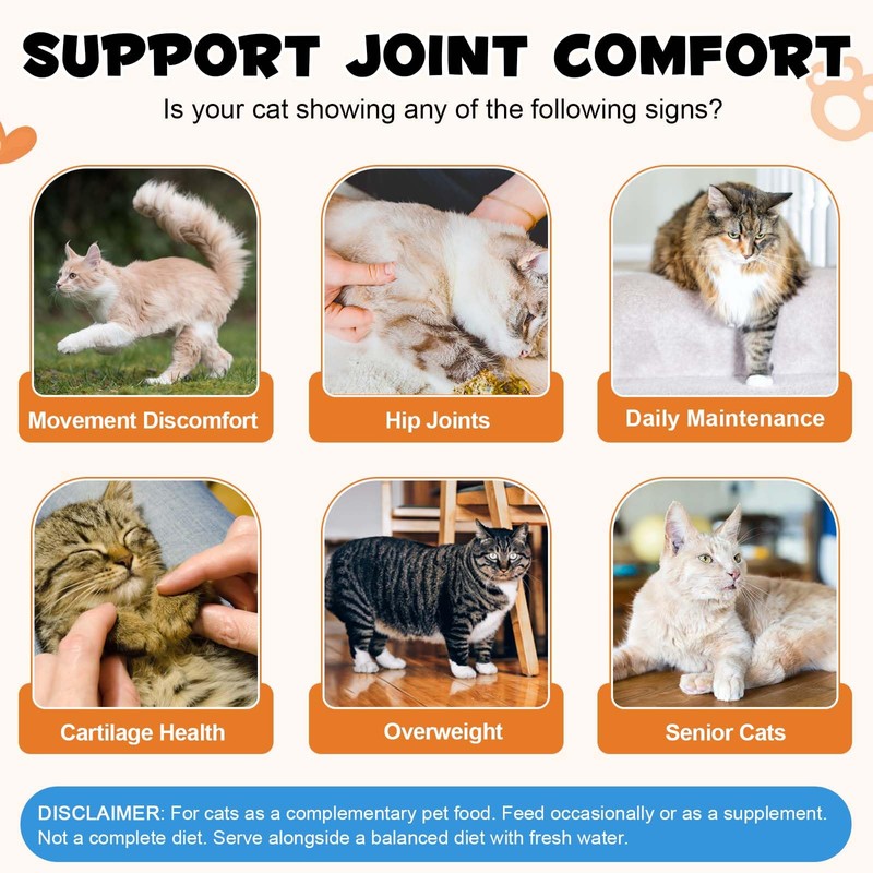 Cat Hip + Joint Health Crunchy & Creamy Chews, Joint
