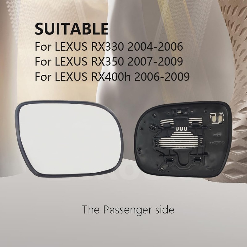 Passenger Side Mirror Replacement for Lexus RX330 2004-2006 RX350 2007-2009