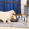 Yummy Sam Pet Dog Food Water Bowl for Cage, Stainless